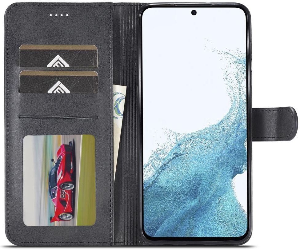 LC.IMEEKE Samsung Galaxy A54 Hoesje Portemonnee Book Case Zwart afbeelding 1