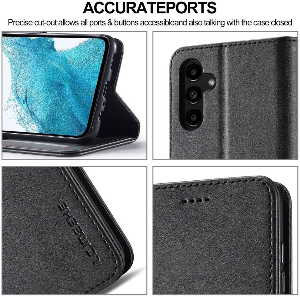 LC.IMEEKE Samsung Galaxy A54 Hoesje Portemonnee Book Case Zwart afbeelding 7