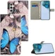 Samsung Galaxy A34 Hoesje Portemonnee Book Case Vlinder Print afbeelding 5
