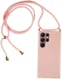 Samsung Galaxy S23 Ultra Hoesje Flexibel TPU met Koord Roze afbeelding 1