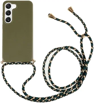 Samsung Galaxy S23 Plus Hoesje Back Cover Flexibel TPU met Koord Groen