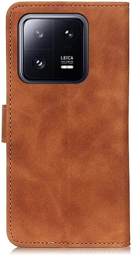 KHAZNEH Xiaomi 13 Pro Hoesje Retro Wallet Book Case Bruin afbeelding 9