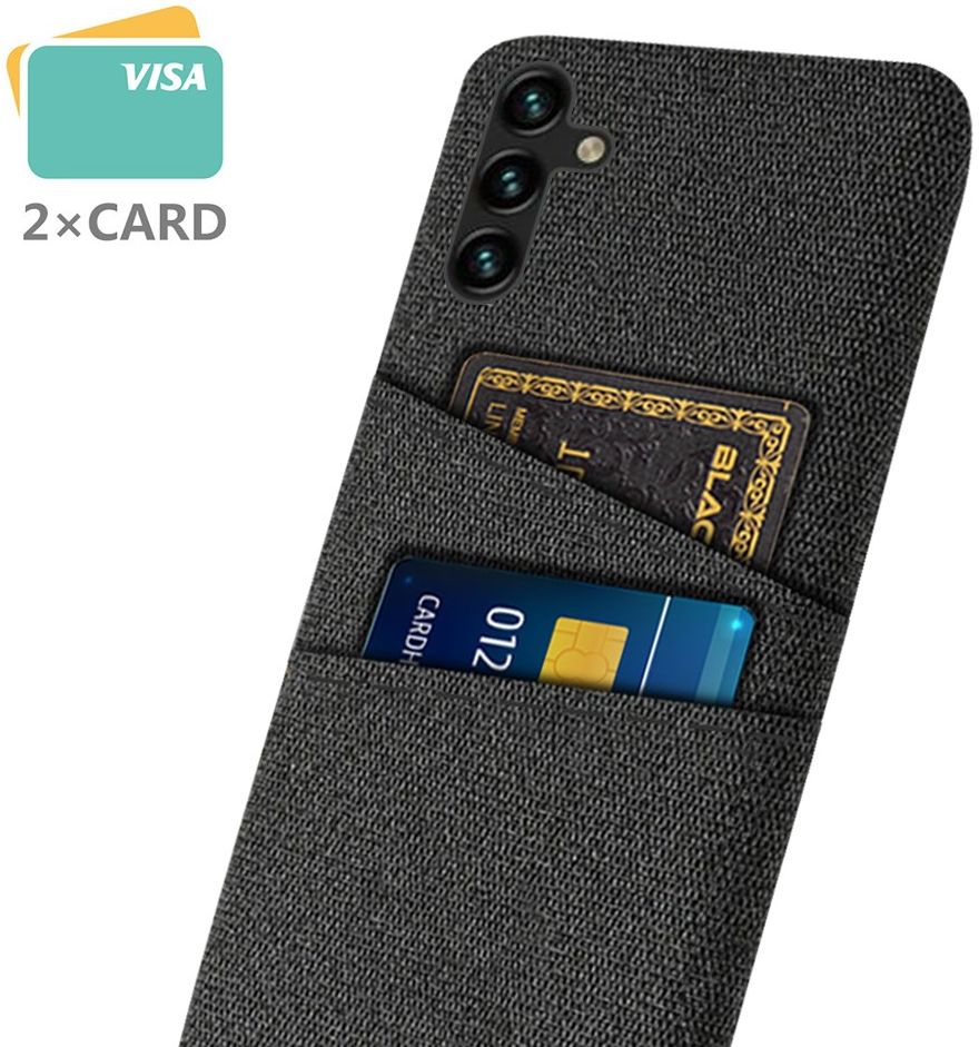 Samsung Galaxy A54 Hoesje met Kaarthouder Back Cover Zwart afbeelding 2