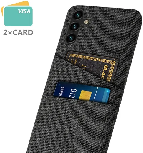 Samsung Galaxy A54 Hoesje met Kaarthouder Back Cover Zwart afbeelding 2