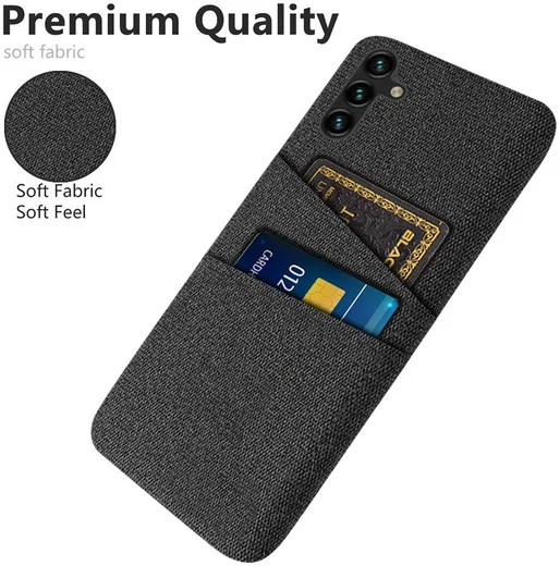 Samsung Galaxy A54 Hoesje met Kaarthouder Back Cover Zwart afbeelding 3