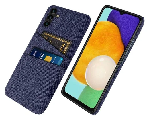 Samsung Galaxy A54 Hoesje met Kaarthouder Back Cover Blauw afbeelding 1