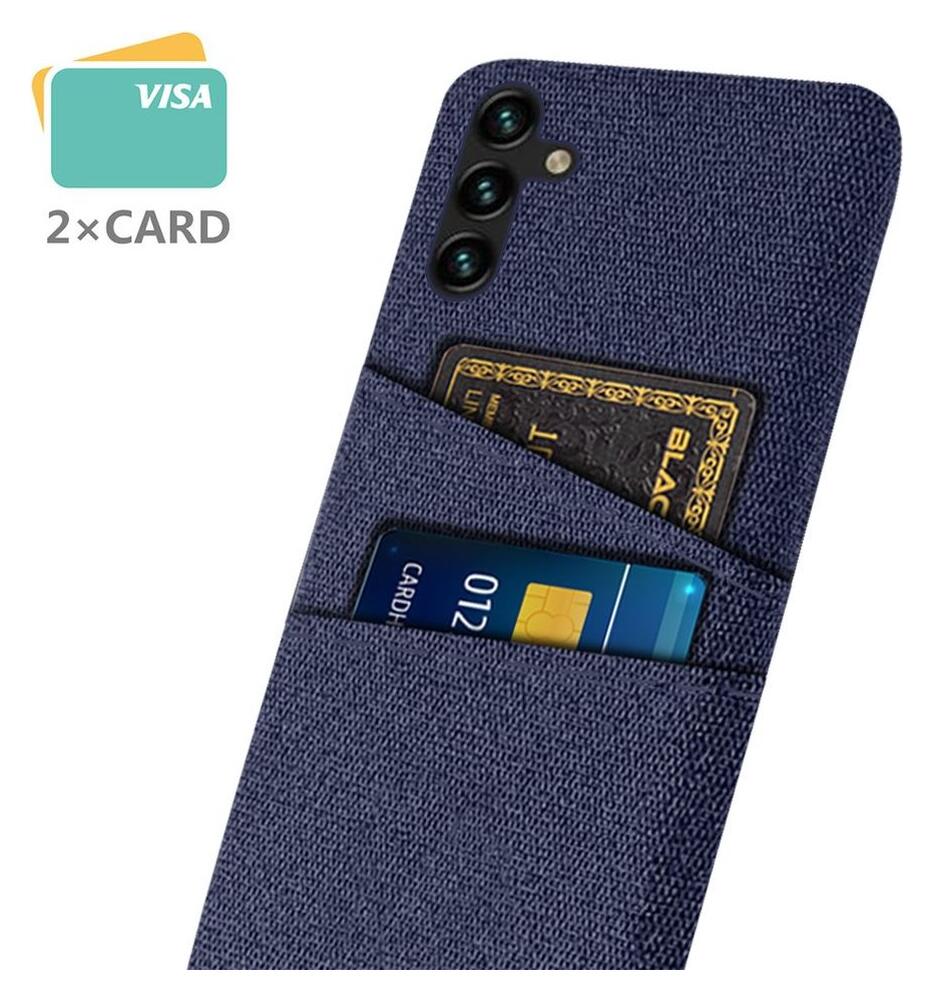 Samsung Galaxy A54 Hoesje met Kaarthouder Back Cover Blauw afbeelding 2