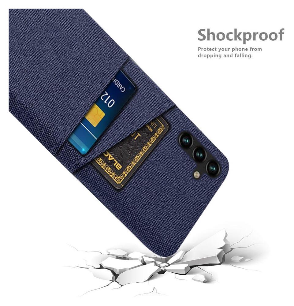Samsung Galaxy A54 Hoesje met Kaarthouder Back Cover Blauw afbeelding 4