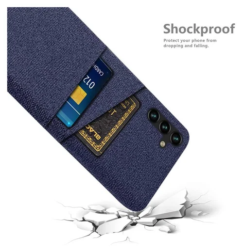 Samsung Galaxy A54 Hoesje met Kaarthouder Back Cover Blauw afbeelding 4