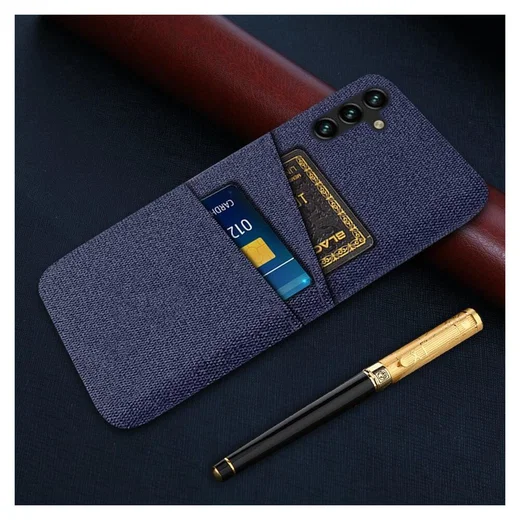 Samsung Galaxy A54 Hoesje met Kaarthouder Back Cover Blauw afbeelding 5