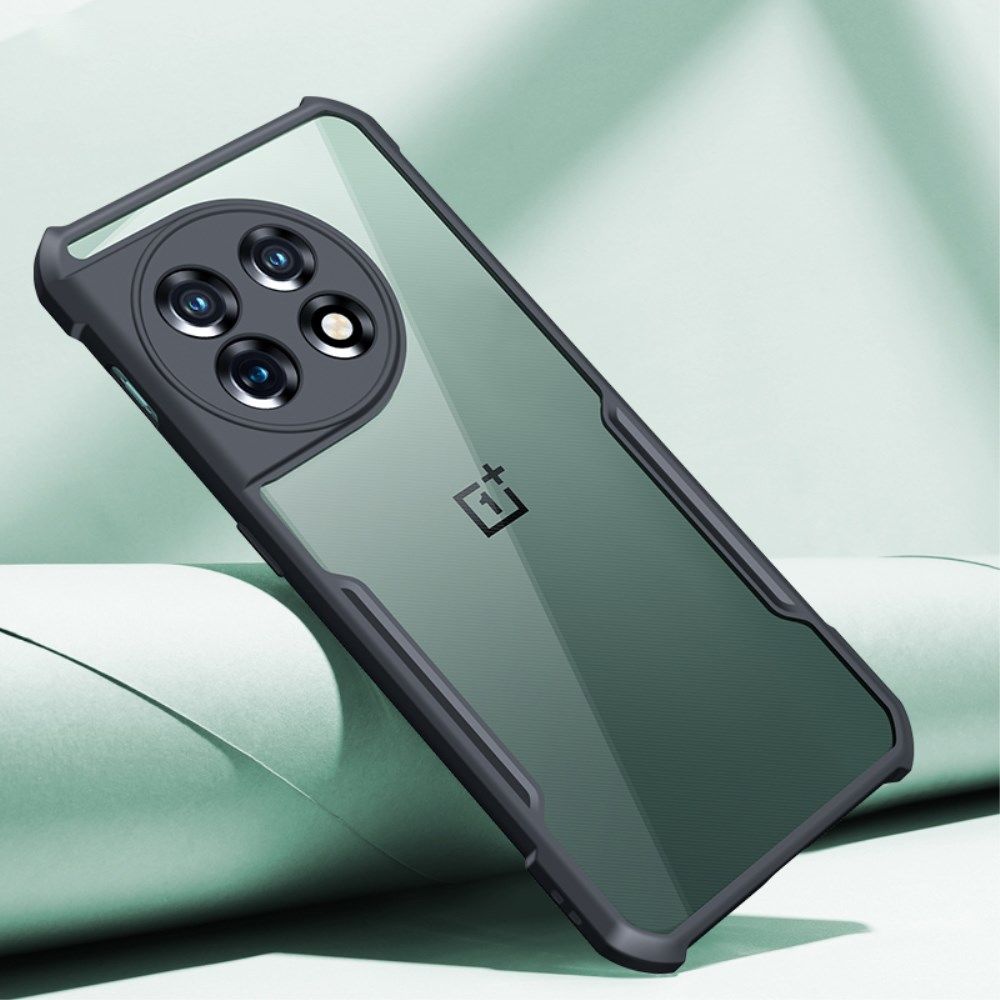 OnePlus 11 Hoesje Hybride Acryl Back Cover Transparant Zwart afbeelding 7