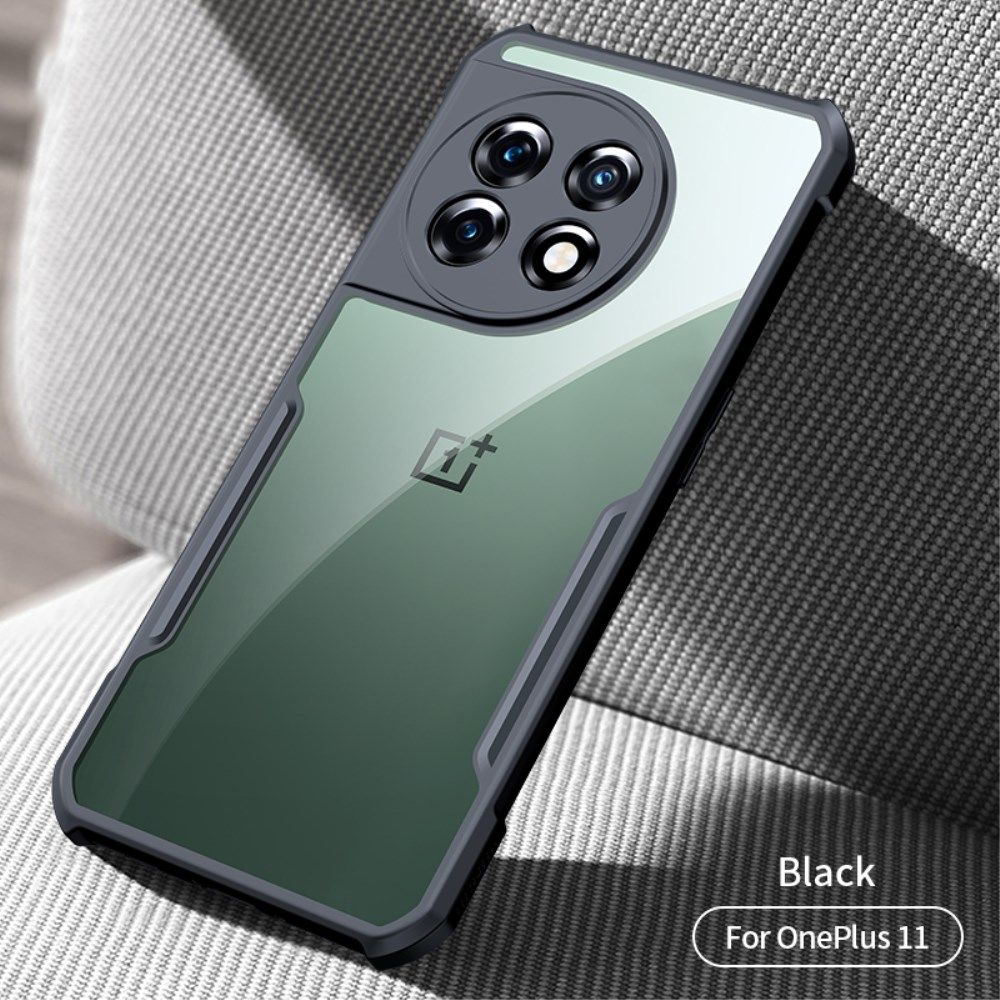 OnePlus 11 Hoesje Hybride Acryl Back Cover Transparant Zwart afbeelding 9
