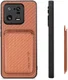 Xiaomi 13 Pro Hoesje Carbon Fiber met Magnetische Kaarthouder Bruin afbeelding 7