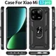 Xiaomi 13 Pro Hoesje Magnetische Kickstand Back Cover Zwart afbeelding 7