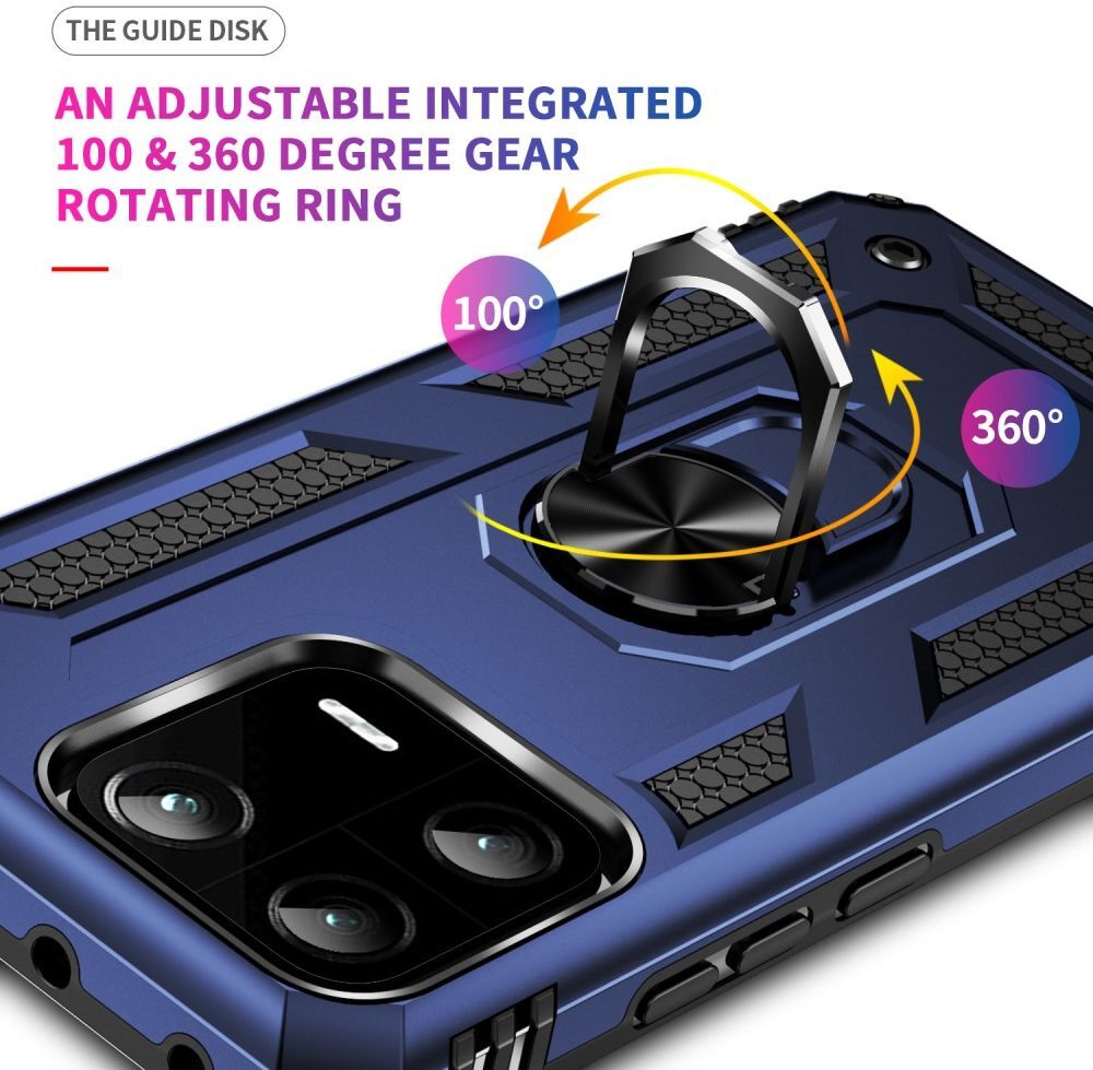 Xiaomi 13 Pro Hoesje Magnetische Kickstand Back Cover Blauw afbeelding 3