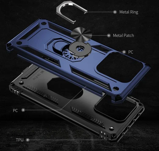 Xiaomi 13 Pro Hoesje Magnetische Kickstand Back Cover Blauw afbeelding 6