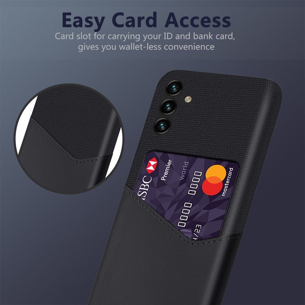 Samsung Galaxy A34 Hoesje met Kaarthouder Back Cover Zwart afbeelding 2