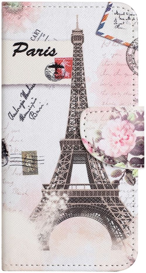 Motorola Moto G53 / G13 / G23 Hoesje Portemonnee Eiffeltoren Print afbeelding 4