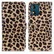 Motorola Moto E13 Hoesje Portemonnee Book Case Luipaard Print afbeelding 1