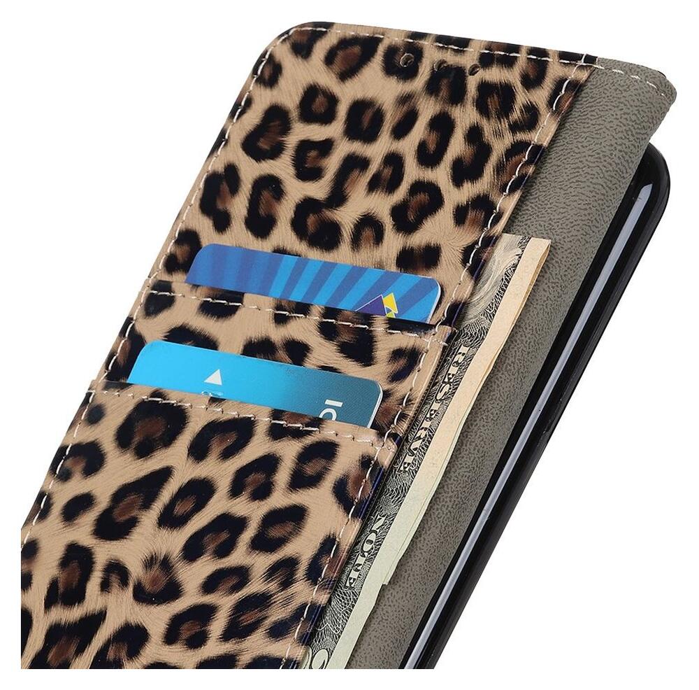 Motorola Moto E13 Hoesje Portemonnee Book Case Luipaard Print afbeelding 4