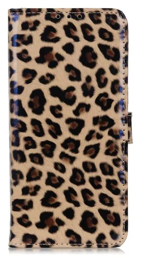 Motorola Moto E13 Hoesje Portemonnee Book Case Luipaard Print afbeelding 5