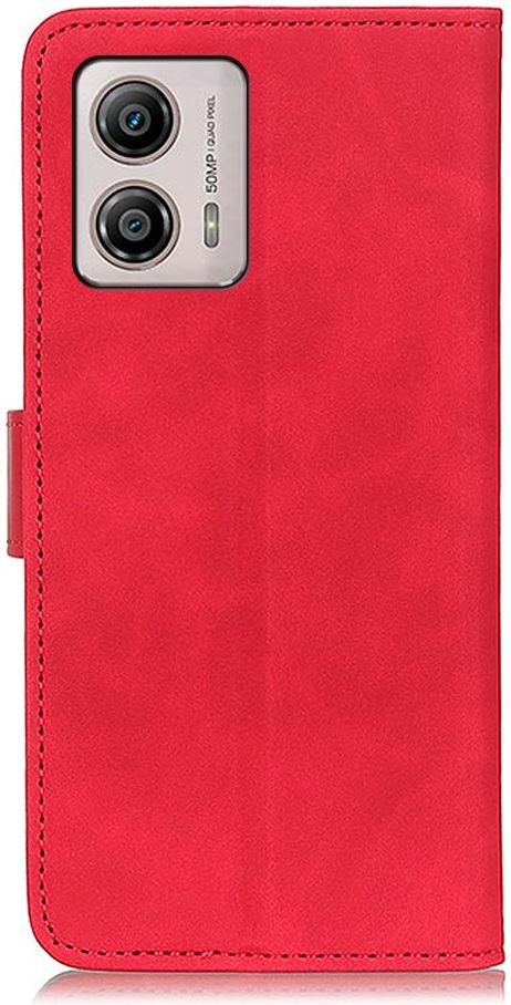 KHAZNEH Motorola Moto G53 Hoesje Retro Wallet Book Case Rood afbeelding 9