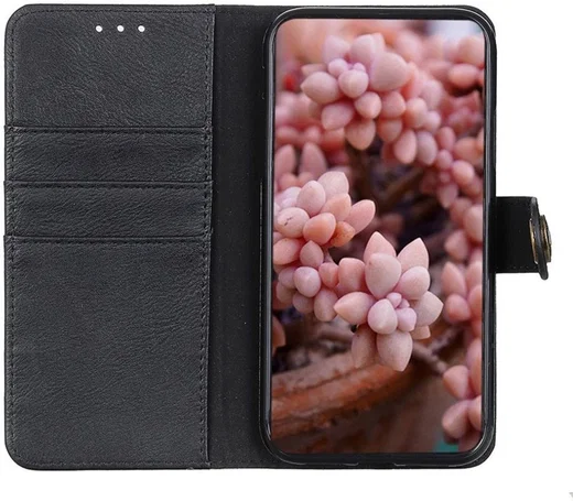 KHAZNEH Motorola Moto G53 Hoesje Portemonnee Book Case Zwart afbeelding 1