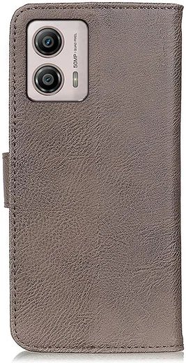 KHAZNEH Motorola Moto G53 Hoesje Portemonnee Book Case Khaki afbeelding 9