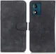 KHAZNEH Motorola Moto E13 Hoesje Retro Wallet Book Case Zwart afbeelding 2
