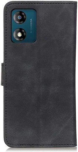 KHAZNEH Motorola Moto E13 Hoesje Retro Wallet Book Case Zwart afbeelding 9