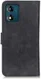 KHAZNEH Motorola Moto E13 Hoesje Retro Wallet Book Case Zwart afbeelding 9