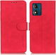 KHAZNEH Motorola Moto E13 Hoesje Retro Wallet Book Case Rood afbeelding 2