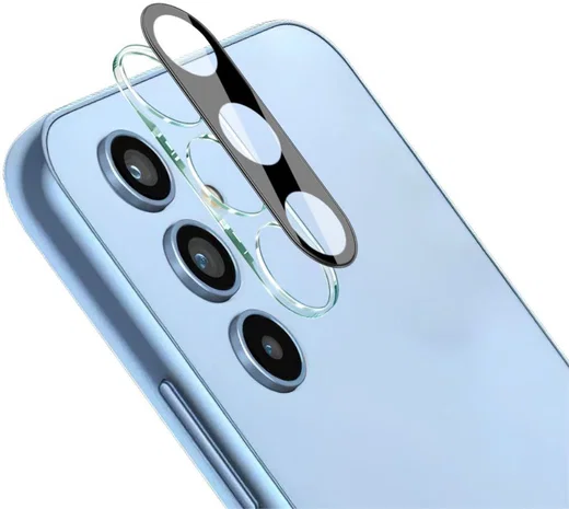 Imak Samsung Galaxy A54 Camera Lens Protector Zwart + Lens Cap Clear afbeelding 1