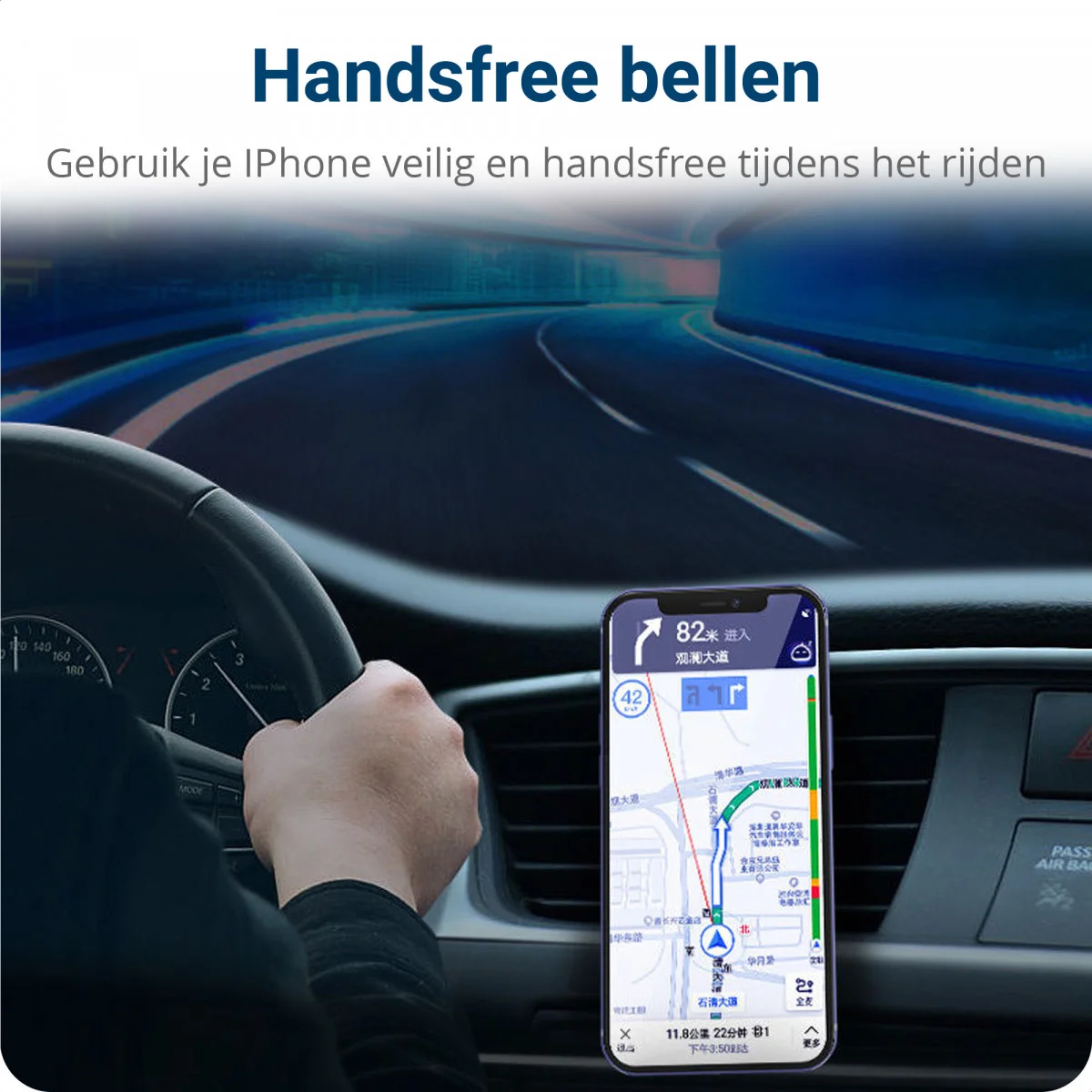 Ventilatierooster MagSafe Telefoonhouder Auto met Opladen 15W Zwart afbeelding 4