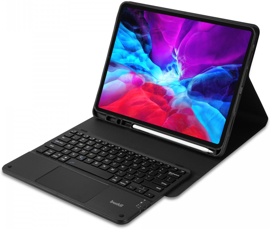 Buddi Zuna iPad Pro 12.9 (2018/2020/2021/2022) Hoes met QWERTY Toetsenbord Zwart afbeelding 6