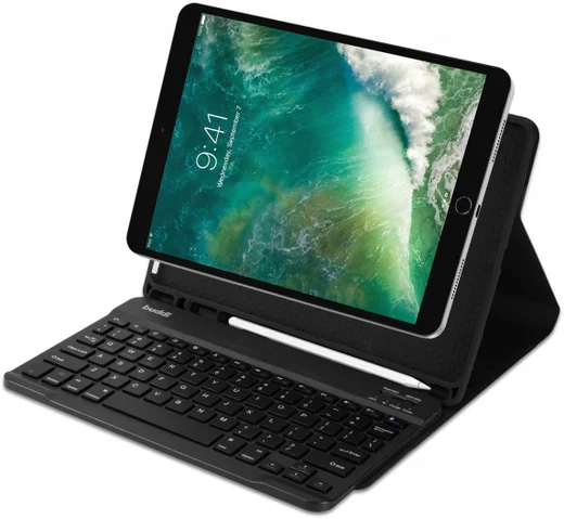 Buddi Zuna iPad 10.2 / Pro 10.5 Hoes met QWERTY Toetsenbord Book Case Zwart afbeelding 1
