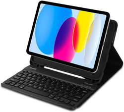 Buddi Zuna iPad 11 2025 / 10.9 2022 Hoes met QWERTY Toetsenbord Book Case Zwart afbeelding