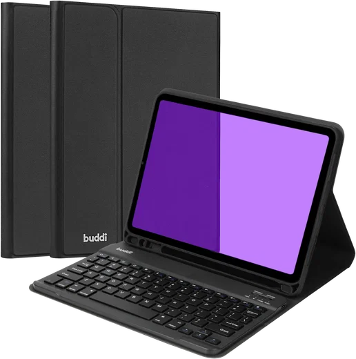 Buddi Zuna Samsung Galaxy Tab A8 Hoes met QWERTY Toetsenbord Book Case Zwart afbeelding 12