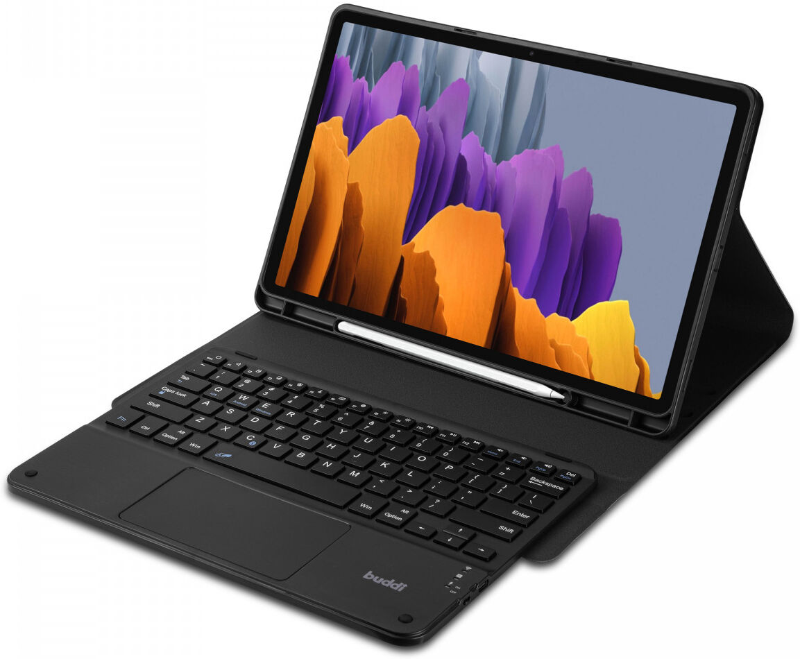 Buddi Zuna Samsung Galaxy Tab S7+/S8+/S7 FE Hoes met QWERTY Toetsenbord Zwart afbeelding 7