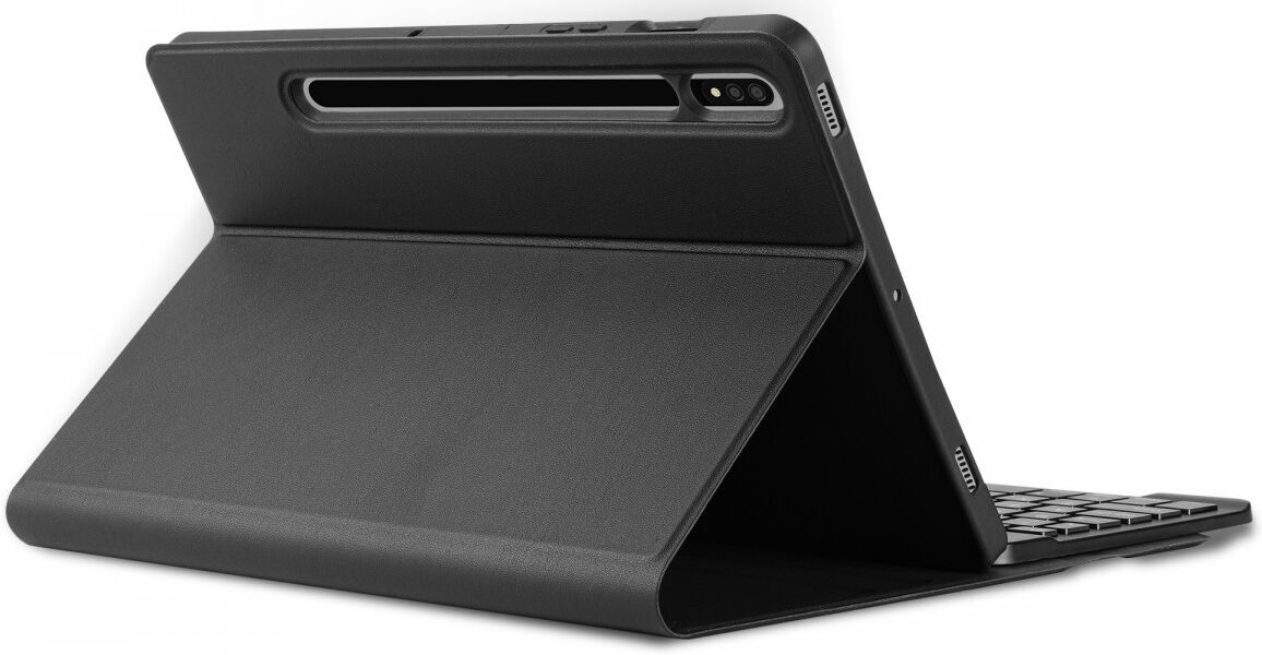 Buddi Zuna Samsung Galaxy Tab S8/S7 Hoes met QWERTY Toetsenbord Book Case Zwart afbeelding 5