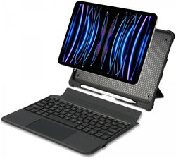 Buddi Thorn iPad Air (2022/2020) Hoes met QWERTY Toetsenbord Book Case Zwart afbeelding