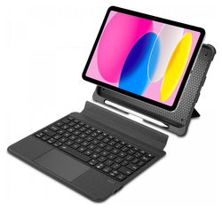 Buddi Thorn iPad 11 2025 / 10.9 2022 Hoes met QWERTY Toetsenbord Book Case Zwart afbeelding