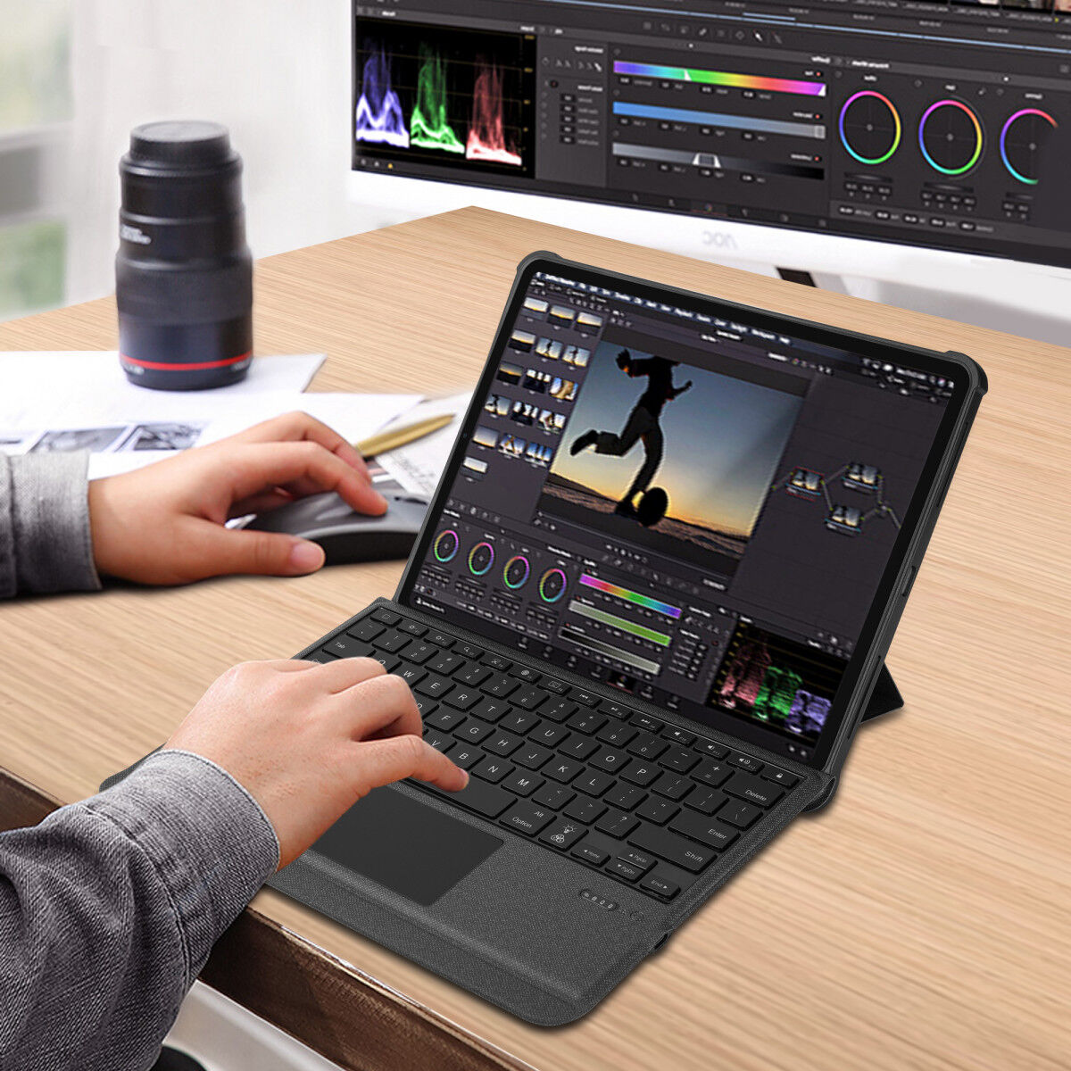 Buddi Thorn iPad Pro 11 2018/2020/2021/2022 Hoes met QWERTY Toetsenbord Zwart afbeelding 9