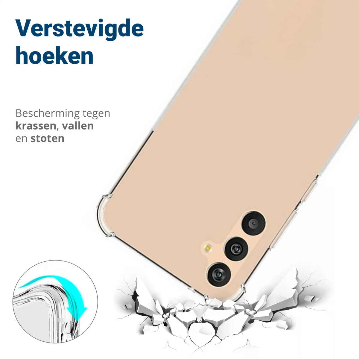 Samsung Galaxy A34 Hoesje Schokbestendig en Dun TPU Transparant afbeelding 2