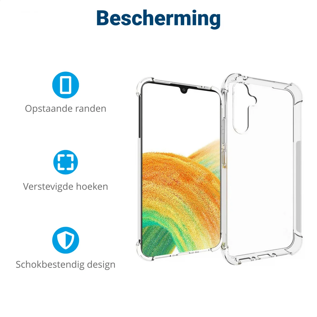 Samsung Galaxy A34 Hoesje Schokbestendig en Dun TPU Transparant afbeelding 4