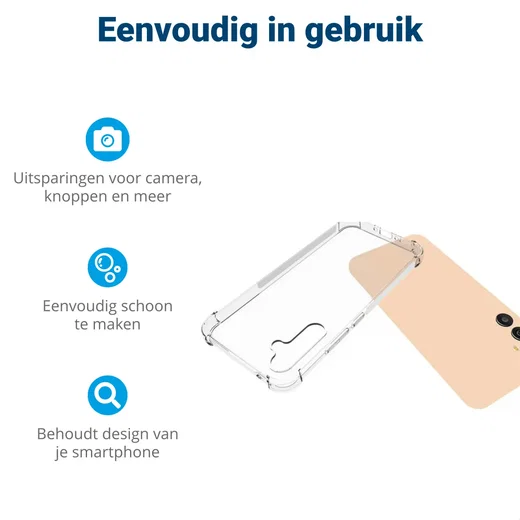 Samsung Galaxy A34 Hoesje Schokbestendig en Dun TPU Transparant afbeelding 6