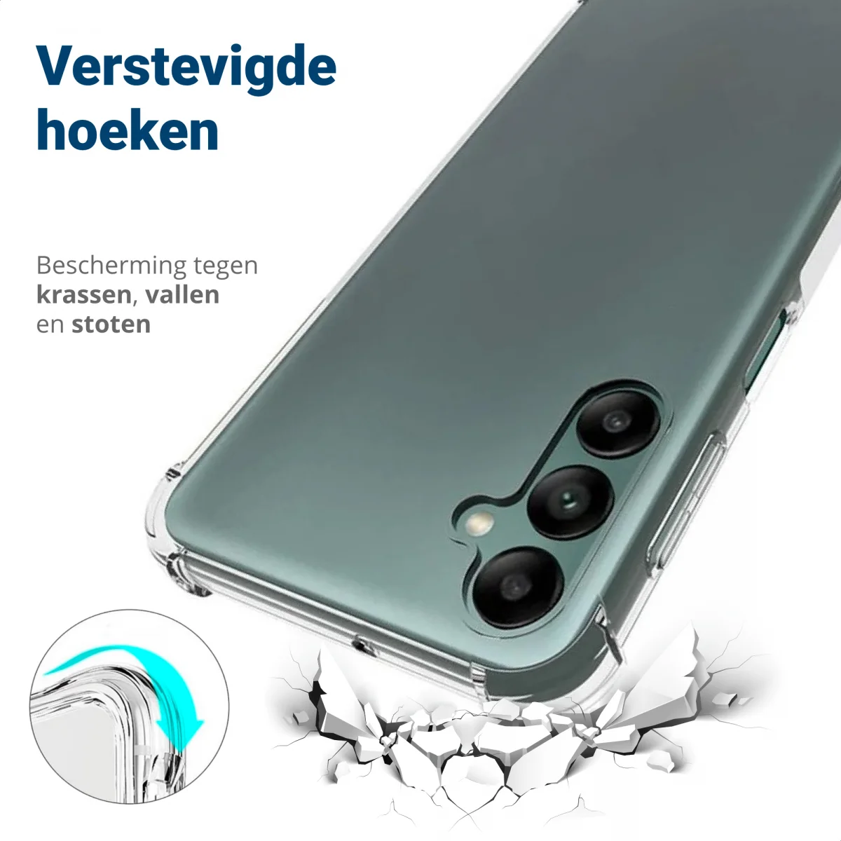 Samsung Galaxy A24 Hoesje Schokbestendig en Dun TPU Transparant afbeelding 4