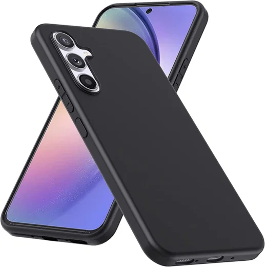 Samsung Galaxy A54 Hoesje Dun TPU Matte Back Cover Zwart afbeelding 1