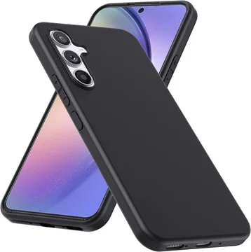 Samsung Galaxy A54 Hoesje Dun TPU Matte Back Cover Zwart