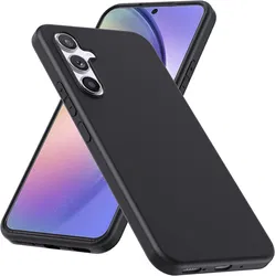 Samsung Galaxy A54 Hoesje Dun TPU Matte Back Cover Zwart afbeelding